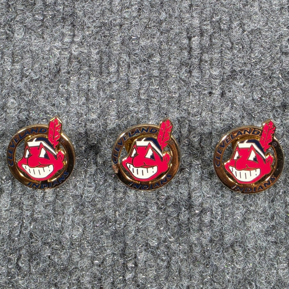 Vintage 1999 Cleveland Indians Chief Wahoo MLB Pro Specialties Enamel Pins Lot 3